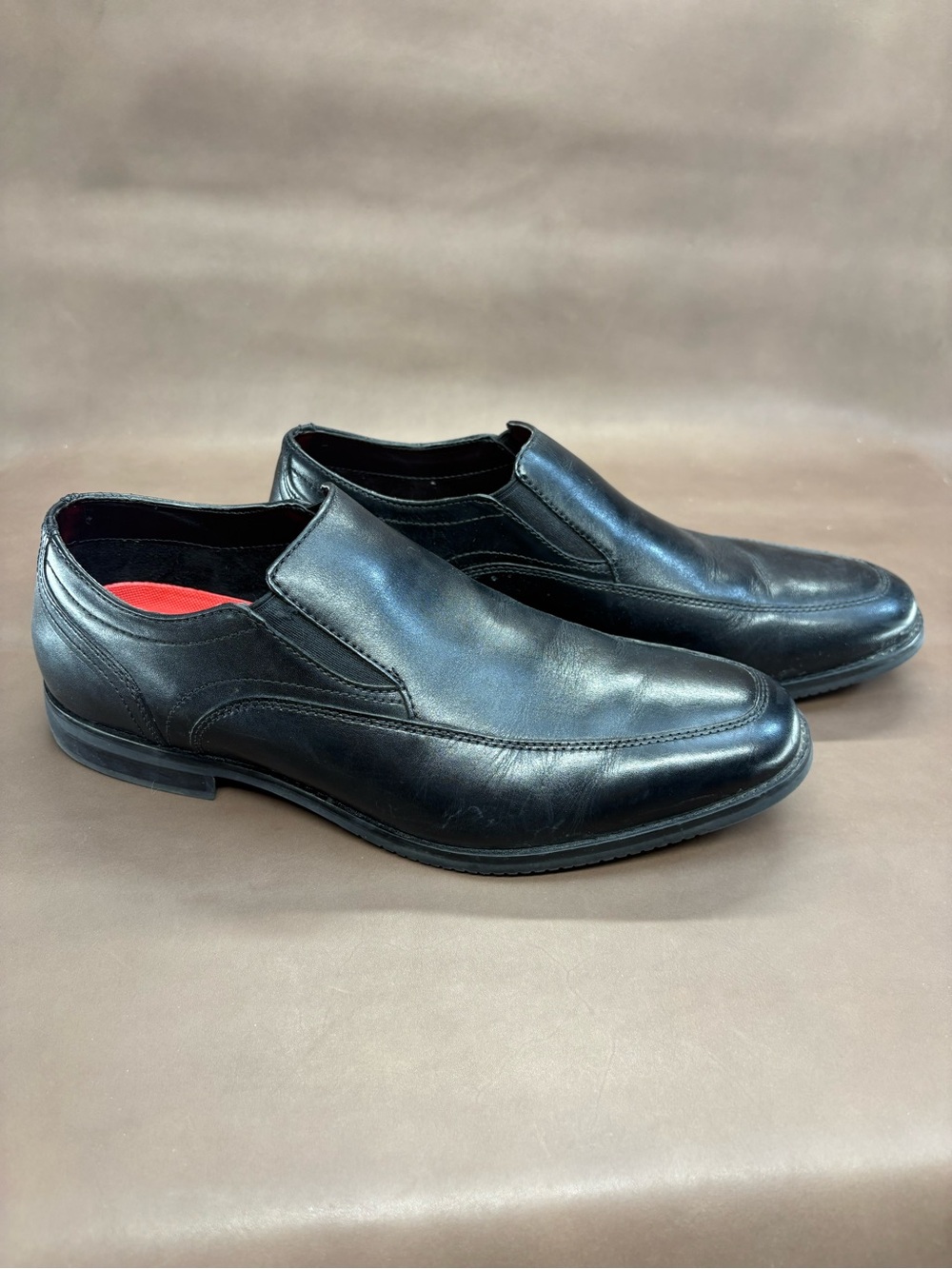 Rockport Classic Black Leather Slip-On Dress Shoes for Men - Size 10 Wide